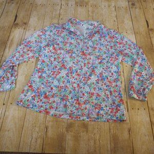 Vintage Queens Casuals Floral Button Down Blouse